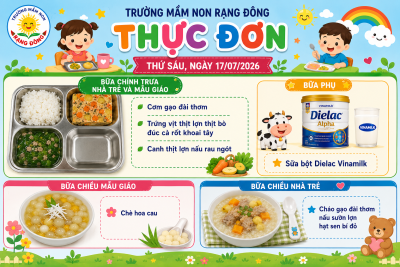 Thực đơn thứ sáu ngày 17/7/2026