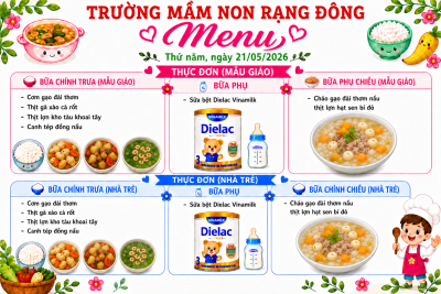 Thực đơn thứ năm ngày 21/05/2026