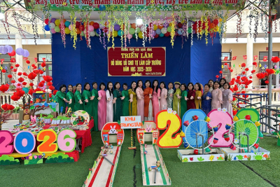 Triển lãm đồ dùng đồ chơi tự làm cấp trường năm học 2025-2026