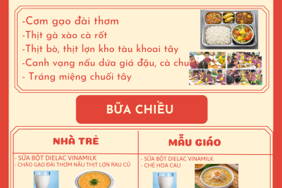 Thực đơn thứ hai ngày 20/04/2026
