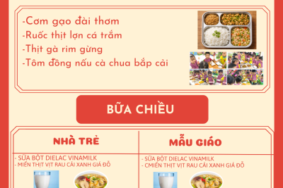 Thực đơn thứ ba ngày 21/04/2026