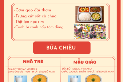 Thực đơn thứ hai ngày 30/03/2026