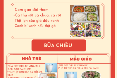 thực đơn thứ ba ngày 31/03/2026