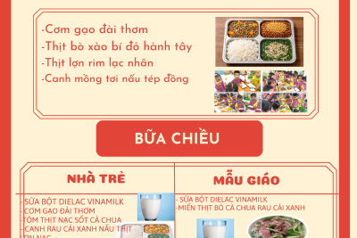 Thực đơn thứ 4 ngày 01/04/2026