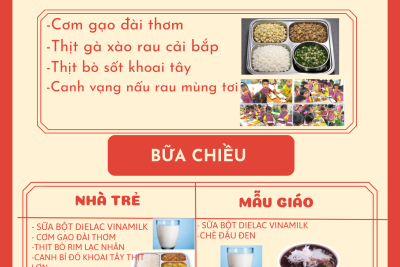 Thực đơn thứ sáu ngày 03/4/2026