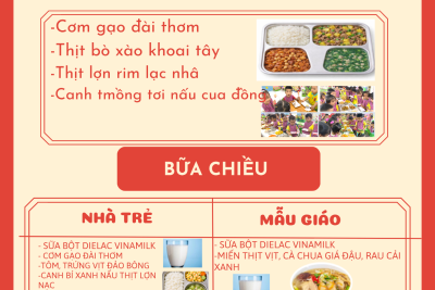 Thực đơn thứ ba ngày 07/04/2026