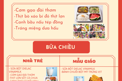 Thực đơn thứ tư ngày 15/04/2026
