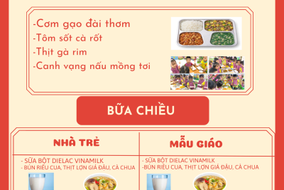 Thực đơn thứ năm ngày 16/04/2026
