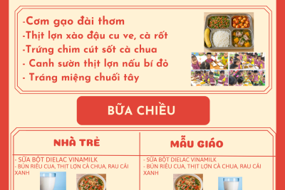 Thực đơn thứ năm ngày 23/04/2026