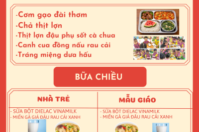 Thực đơn thứ ba ngày 28/04/2026