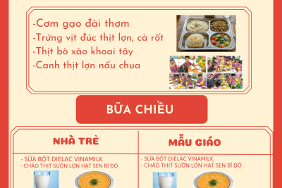 Thực đơn thứ sáu ngày 17/04/2026
